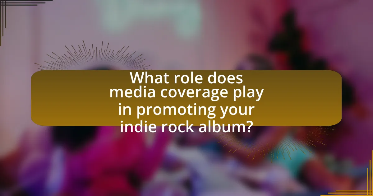 What role does media coverage play in promoting your indie rock album?